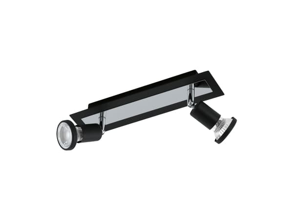 EGLO Sarria, Ikke-utskiftbare pærer, 10 W, 3000 K, 400 lm, 220-240 V, Sort, Kromfarget Svart, Krom