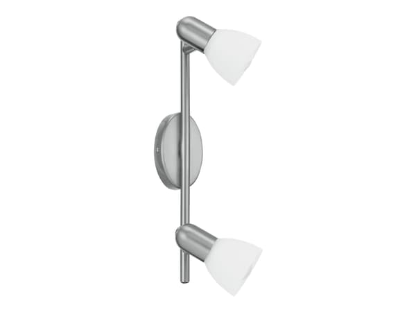 Eglo Palma - Lyskaster - 2 holdere - E14 - børstet stål, white screen