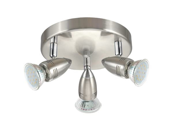 EGLO Magnum Led, Pinta-asennettavat spottivalot, Ei vaihdettavissa oleva hehkulamppu, 6 W, 3000 K, 240 lm, Kromi, Nikkeli Kromi, Nikkeli