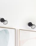 Miniatyrbillede 4 af 7: Væglampe Sort Metal Sæt 10 x 16 cm Dekorativ Gallerilampe Justerbare Diamant Skærme Moderne Design til Stue Soveværelse Entré Indretning