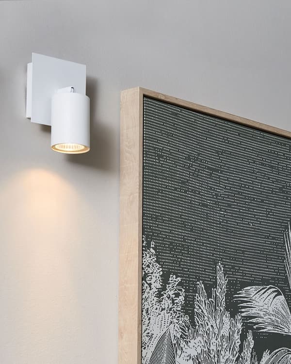 Væglampe sæt hvid Metal Sconce Justerbar skærm Glamour Minimalistisk Design Soveværelsesbelysning beroligende lys af høj kvalitet