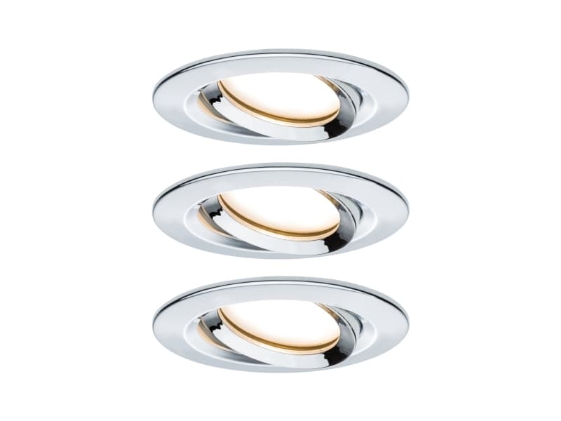 Paulmann 936.84, Nedtryckbar spotlight, 1 lampor, LED, 2700 K, 425 LM, Krom