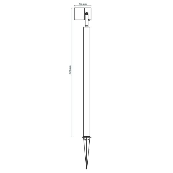 Luna med 65 cm pullert Sort