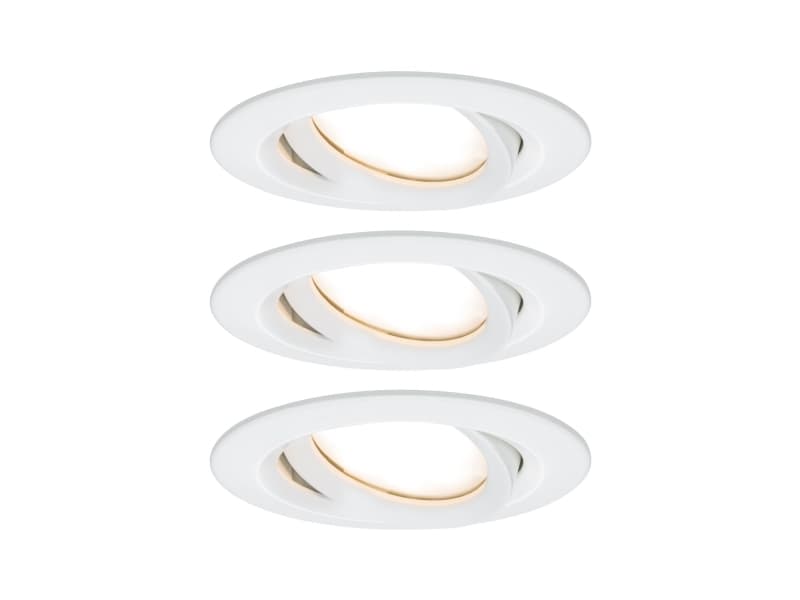 Paulmann 936.82, Nedtryckbar spotlight, 1 lampor, LED, 2700 K, 425 LM, Vit