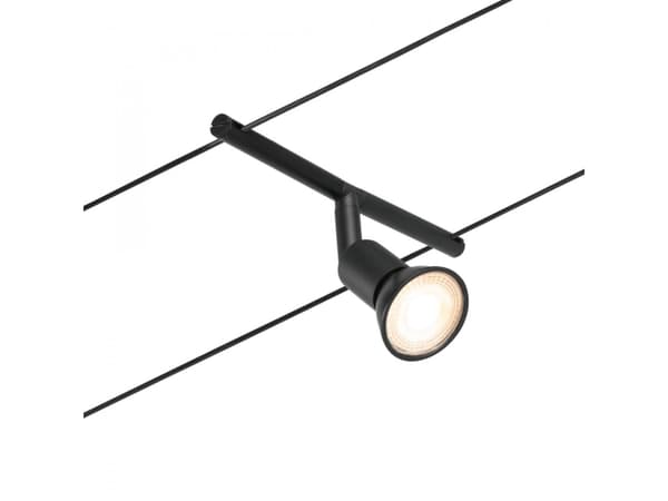 Paulmann 94446, Spotlight på skinne, GU5.3, 0 ampuller, 230 V, Sort, Kromfarget