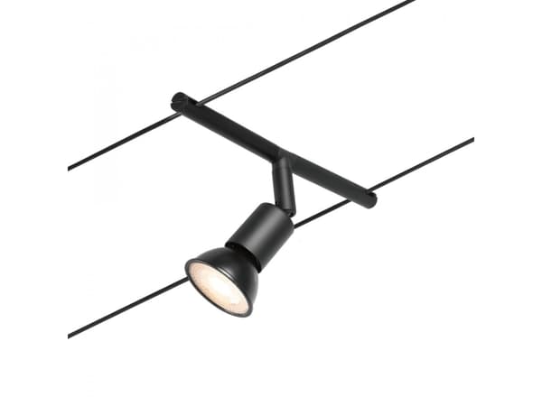 Paulmann 94446, Spotlight på skinne, GU5.3, 0 ampuller, 230 V, Sort, Kromfarget