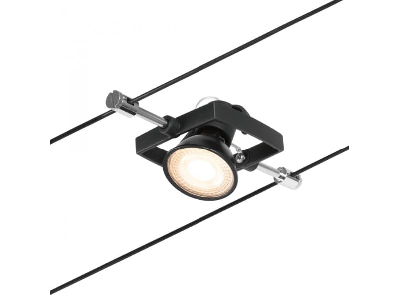 Paulmann 94434, Skena för spotlight, GU5.3, 230 V, Svart, Krom
