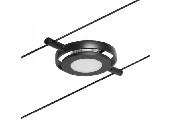 Paulmann 94418, Spotlight på skinne, Ikke-utskiftbare pærer, 1 ampuller, LED, 3000 K, Sort, Kromfarget Sort, Kromfarget