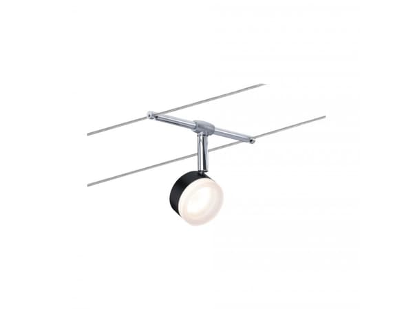 Paulmann 94457, Skena för spotlight, Glödlampan/-lamporna kan inte bytas ut, 1 lampor, LED, 2700 K, Svart, Krom
