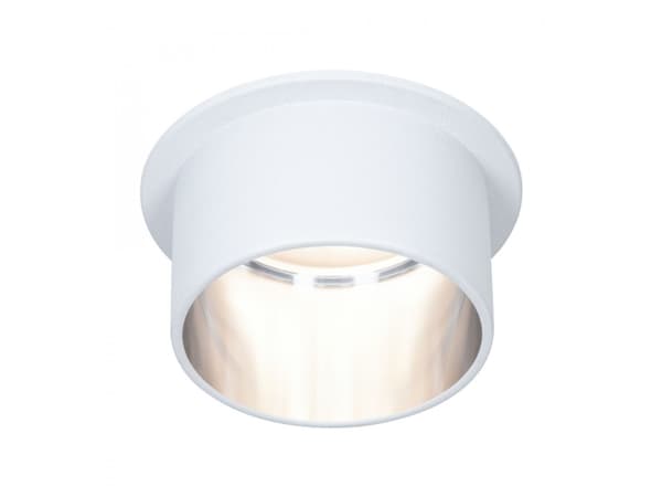 Paulmann Gil Coin, Utanpåliggande spotlight, 1 glödlampa(r), LED, 6 W, 2700 K, Borstat järn, Vit Borstat järn, Vit