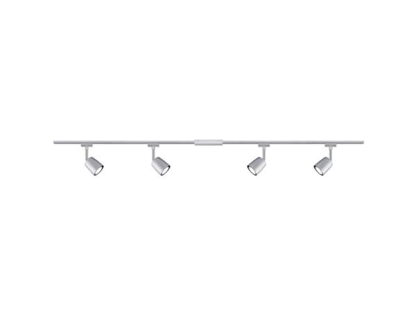 Paulmann 968.97, Spotlight på skinne, GU10, 4 ampuller, LED, 230 V, Kromfarget