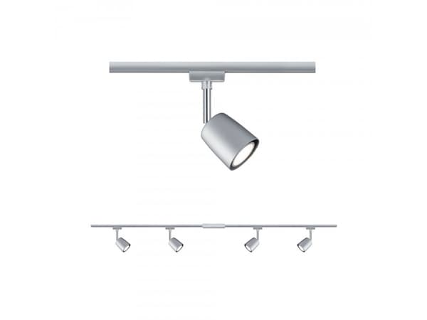 Paulmann 968.97, Spotlight på skinne, GU10, 4 ampuller, LED, 230 V, Kromfarget