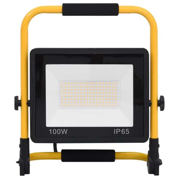 vidaXL LED-valonheitin kahvalla 100 W kylmä valkoinen