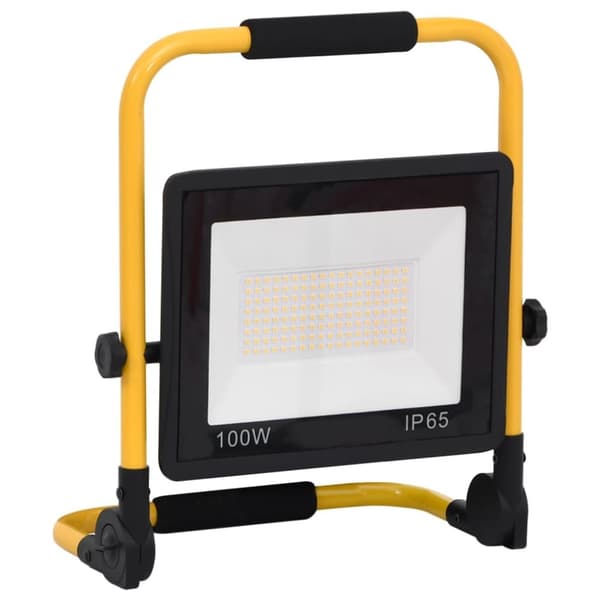 vidaXL LED-valonheitin kahvalla 100 W kylmä valkoinen