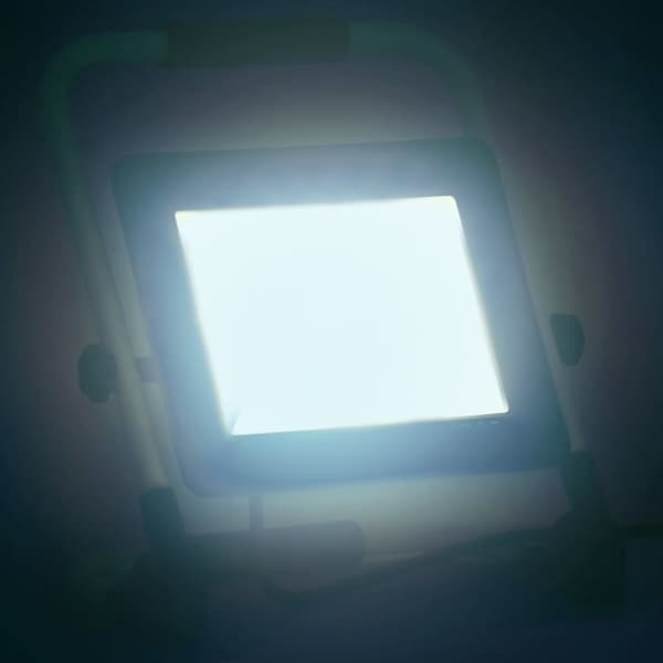 vidaXL LED-valonheitin kahvalla 100 W kylmä valkoinen