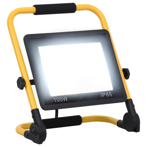 vidaXL LED-valonheitin kahvalla 100 W kylmä valkoinen