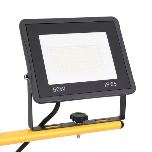 vidaXL LED-flomlys med stativ 2x50 W kaldhvit