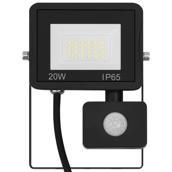 vidaXL Strålkastare med sensor 20 W LED varmvit