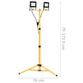 Miniatyrbilde 9 av 10: vidaXL LED-flomlys med stativ 2x50 W varmhvit
