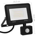 Miniatyrbilde 11 av 11: vidaXL LED-flomlys med sensor 30 W kaldhvit