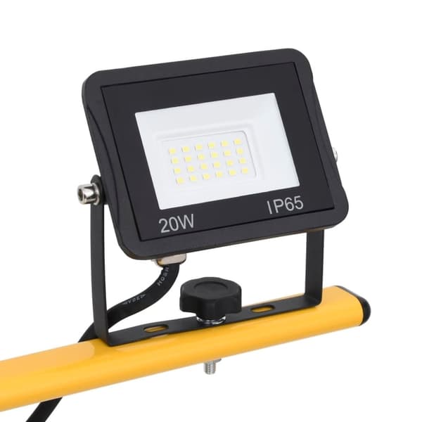vidaXL Strålkastare med stativ 2x20 W LED kallvit