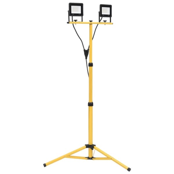 vidaXL LED-flomlys med stativ 2x30 W kaldhvit