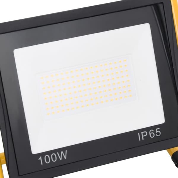 vidaXL LED-valonheitin kahvalla 100 W lämmin valkoinen