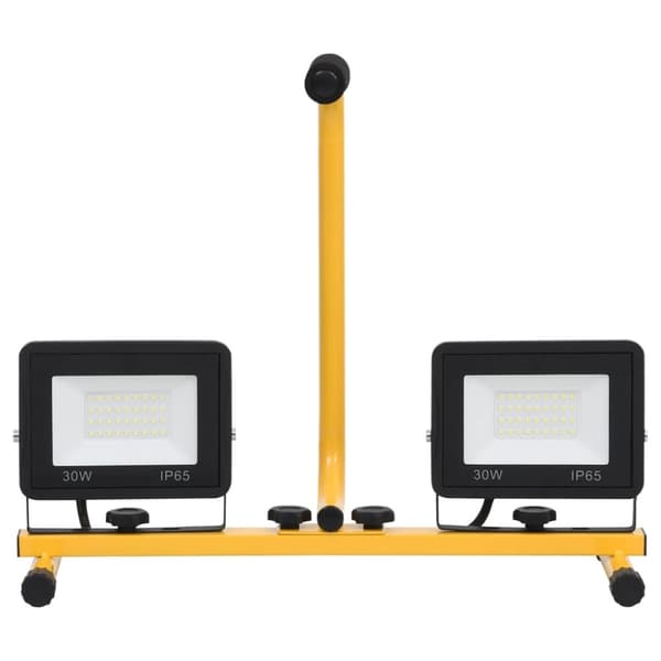 vidaXL LED-valonheitin kahvalla 2x30 W lämmin valkoinen