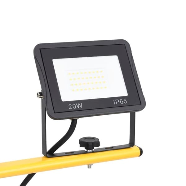 vidaXL LED-projektør med stativ 2x20 W varm hvid