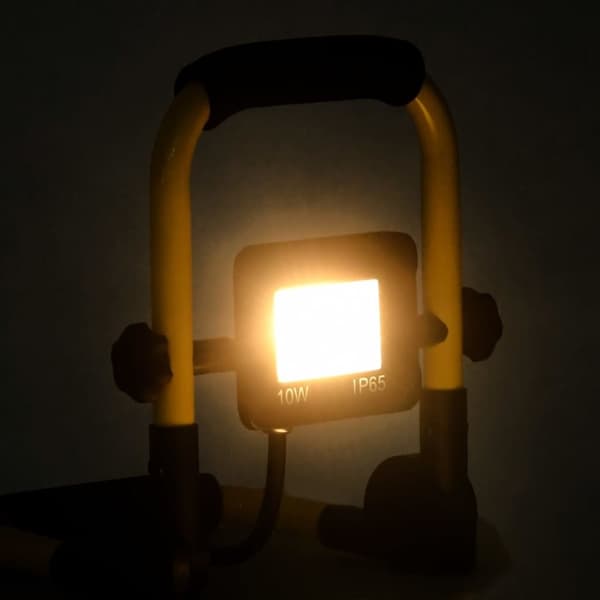 vidaXL Strålkastare med handtag 10 W LED