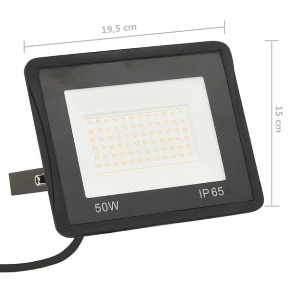 vidaXL LED-flomlys 50 W kaldhvit