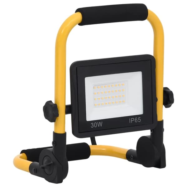 vidaXL LED-flomlys med håndtak 30 W kaldhvit