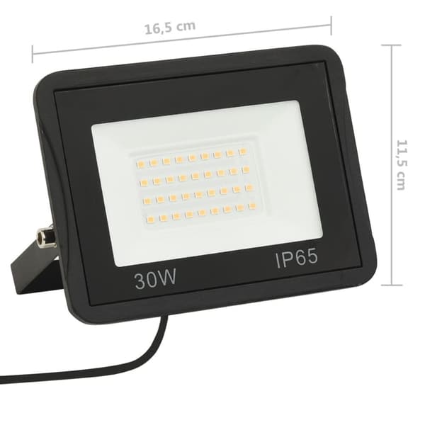 vidaXL LED-projektør 30 W varmt hvidt lys