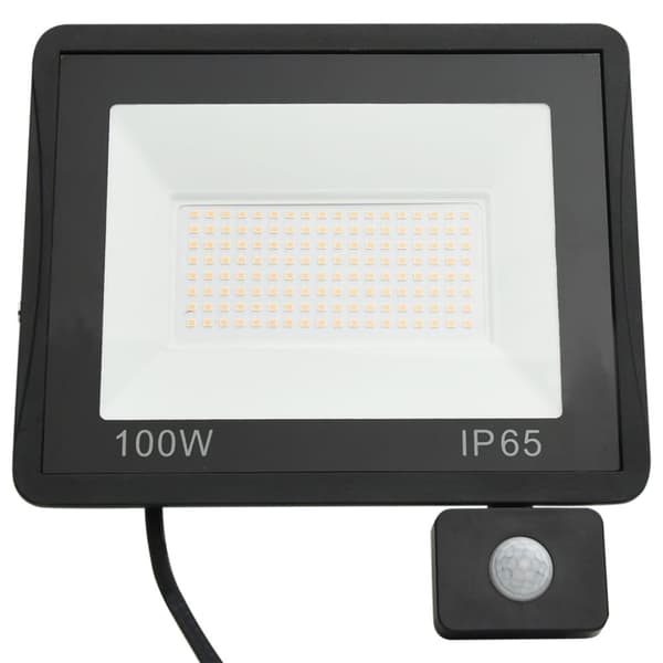vidaXL LED-projektør med sensor 100 W kold hvid