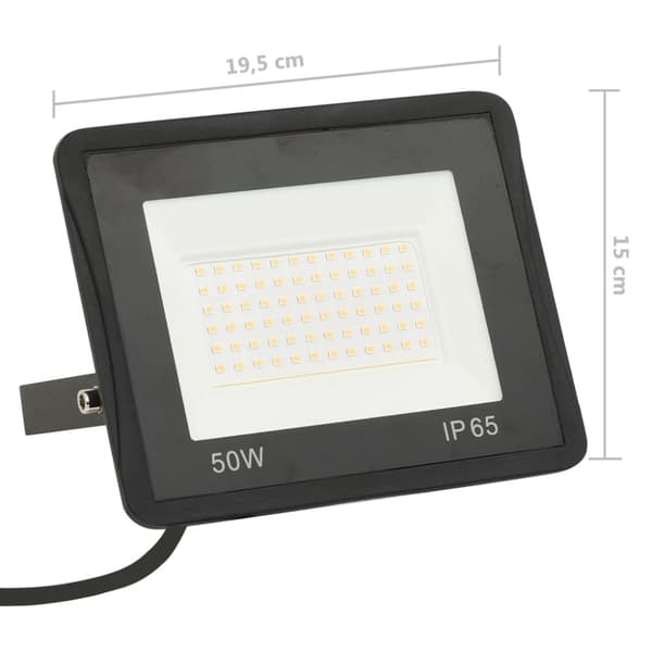 vidaXL LED-projektører 2 stk. 50 W varm hvid