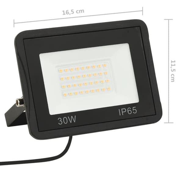 vidaXL LED-projektører 2 stk. 30 W varmt hvidt lys