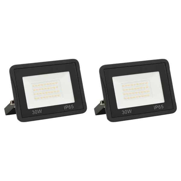 vidaXL LED-projektører 2 stk. 30 W varmt hvidt lys