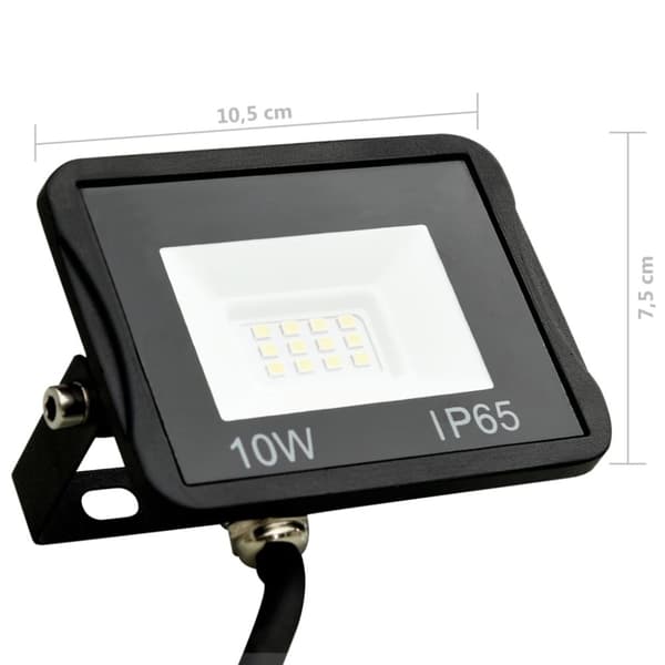 vidaXL LED-valonheittimet 2 kpl 10 W kylmä valkoinen