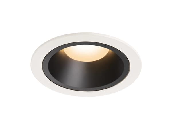 SLV NUMINOS L, Innsunket spotlight, 1 ampuller, LED, 2700 K, 2150 lm, Sort, Hvit