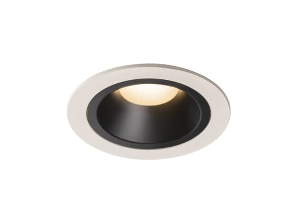SLV NUMINOS M, Innsunket spotlight, 1 ampuller, LED, 3000 K, 1500 lm, Sort, Hvit