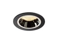 Miniatyrbild 1 av 3: SLV NUMINOS M, Nedtryckbar spotlight, 1 lampor, LED, 3000 K, 1150 LM, Svart, Krom