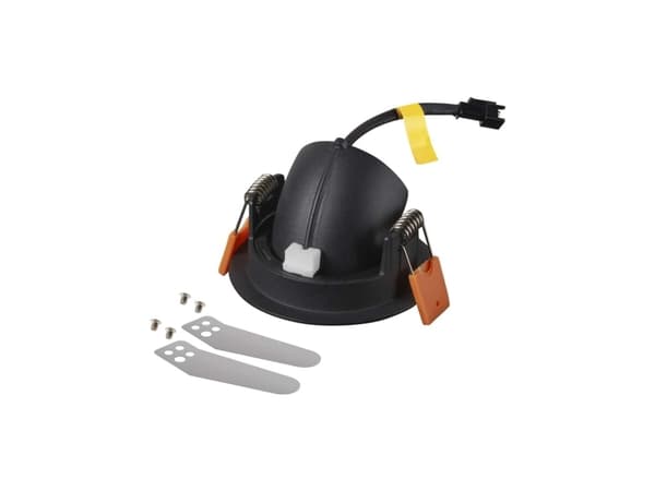 SLV Numinos Gimble XS, Innsunket spotlight, LED, 750 lm, Sort, Kromfarget