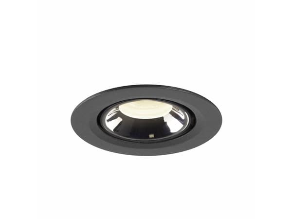 SLV Numinos Gimble XS, Innsunket spotlight, LED, 750 lm, Sort, Kromfarget