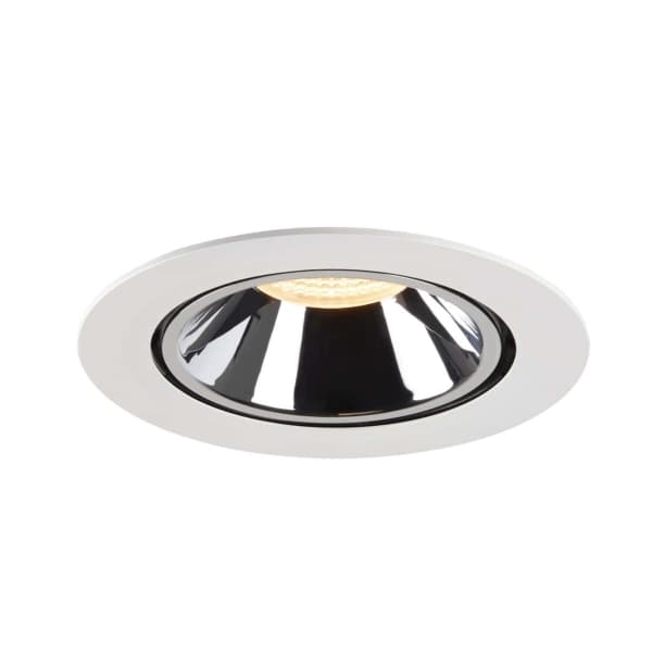 SLV NUMINOS GIMBLE XL, Innsunket spotlight, 1 ampuller, 37,4 W, 3000 K, 3500 lm, Hvit