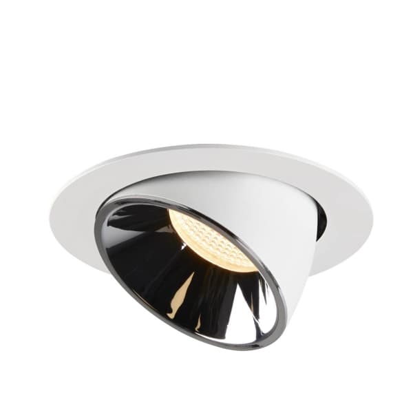 SLV NUMINOS GIMBLE XL, Innsunket spotlight, 1 ampuller, 37,4 W, 3000 K, 3500 lm, Hvit
