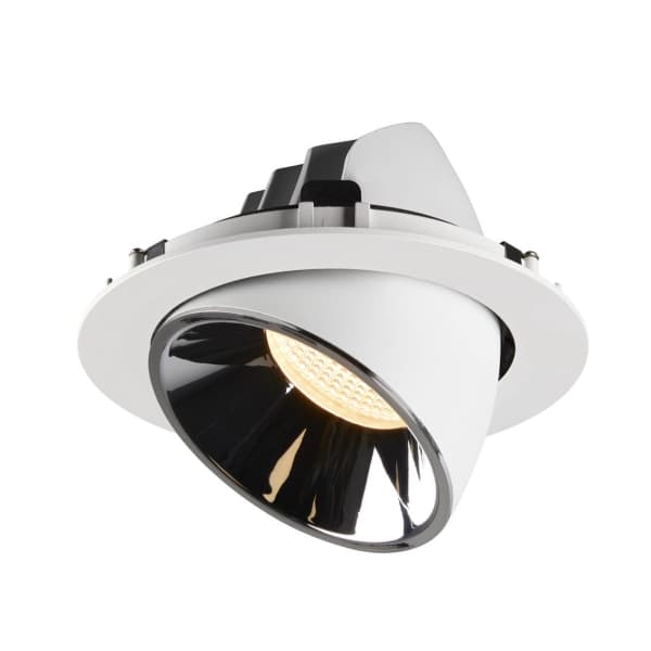 SLV NUMINOS GIMBLE XL, Innsunket spotlight, 1 ampuller, 37,4 W, 3000 K, 3500 lm, Hvit