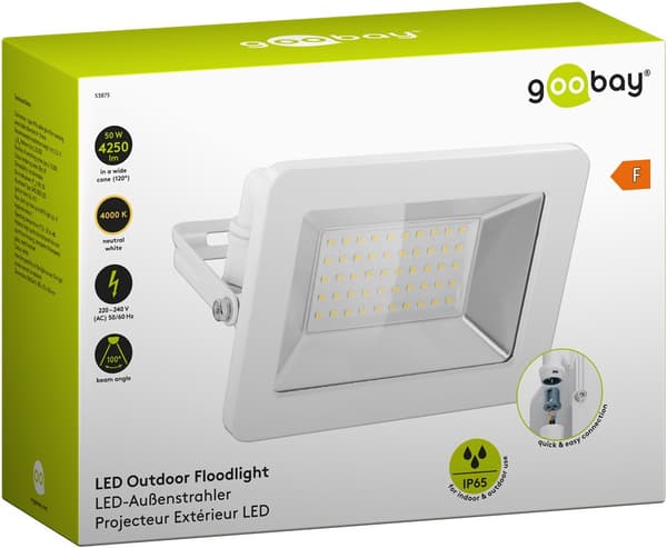 LED-spotlight for utendørs bruk, 50 W