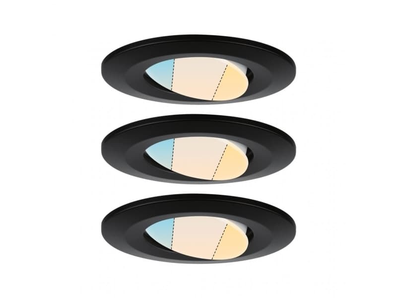 Paulmann Calla, Nedtryckbar spotlight, LED, 5 W, 3000 K, 430 LM, Svart