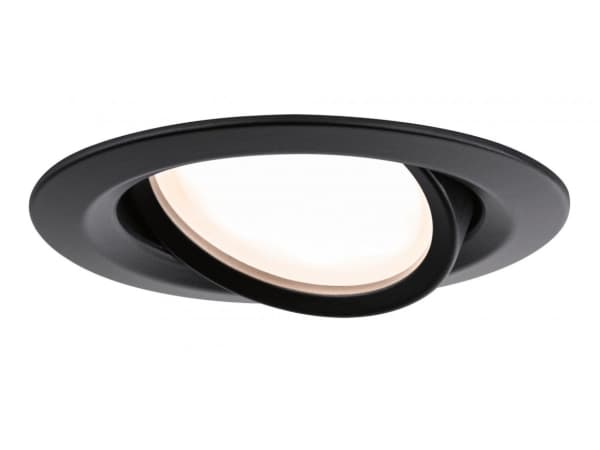 Paulmann 930.80, Nedtryckbar spotlight, Glödlampan/-lamporna kan inte bytas ut, LED, 6 W, 2700 K, Svart