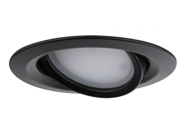 Paulmann 930.80, Nedtryckbar spotlight, Glödlampan/-lamporna kan inte bytas ut, LED, 6 W, 2700 K, Svart